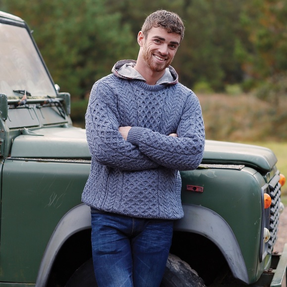 The Shepherd's Knot Other - NEW Mens Aran Irish Fisherman Sweater Crew Wool